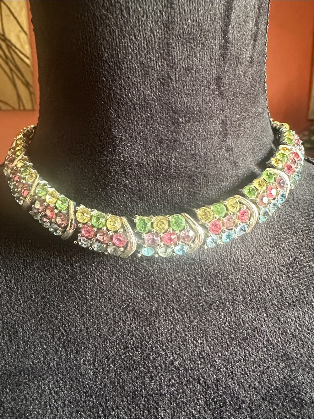 Multicolor Crystal Choker Necklace